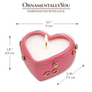 Heart Shaped Eternal Love Candle, Romantic Rose Scented Gift with Pendant for Her