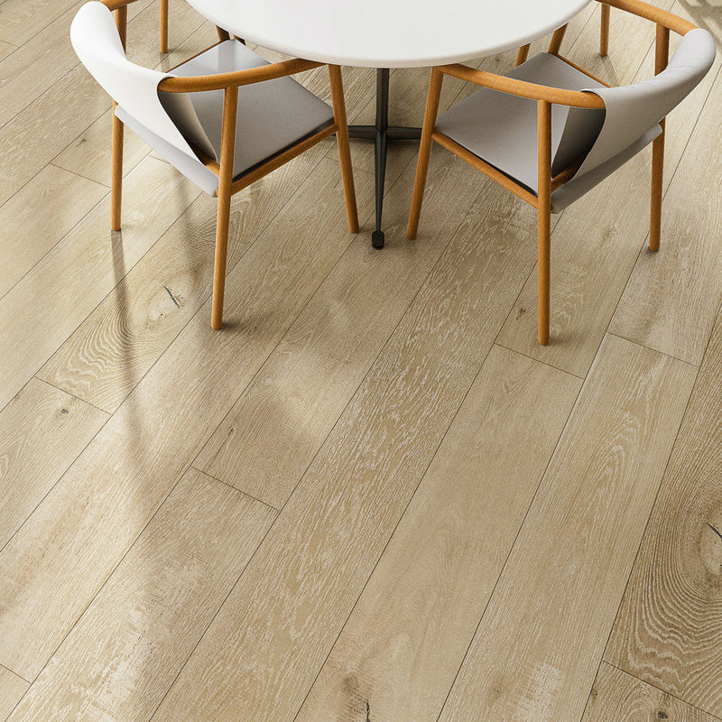 Audere Wirebrushed Engineered Hardwood 9x0.625 inch True Tuscan TRPEH-AEOTT chair table product shot