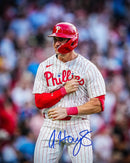 Austin Hays Chest Pound Autographed Philadelphia Phillies 8" x 10" Baseball Photo by Dynasty Sports & Framing