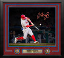 Austin Hays Blackout Swing Autographed Philadelphia Phillies 11" x 14" Framed Baseball Photo by Dynasty Sports & Framing