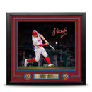 Austin Hays Blackout Swing Autographed Philadelphia Phillies 11" x 14" Framed Baseball Photo by Dynasty Sports & Framing