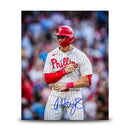 Austin Hays Chest Pound Autographed Philadelphia Phillies 8" x 10" Baseball Photo by Dynasty Sports & Framing