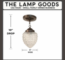 Authentic Vintage Chain Glass Ceiling Light by The Lamp Goods