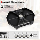 Automotive Rolling Tool Creeper with 4 Swivel Casters and 30 lbs Weight Capacity-Black by LJGDeals