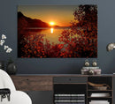 Autumn Sunset Over Lake Canvas Art – Tranquil Nature by MyGreatCanvas | Canvas Wall Art Prints | Photo Prints & Wall Decor