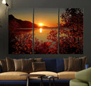 Autumn Sunset Over Lake Canvas Art – Tranquil Nature by MyGreatCanvas | Canvas Wall Art Prints | Photo Prints & Wall Decor