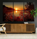 Autumn Sunset Over Lake Canvas Art – Tranquil Nature by MyGreatCanvas | Canvas Wall Art Prints | Photo Prints & Wall Decor