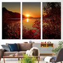 Autumn Sunset Over Lake Canvas Art – Tranquil Nature by MyGreatCanvas | Canvas Wall Art Prints | Photo Prints & Wall Decor
