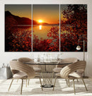 Autumn Sunset Over Lake Canvas Art – Tranquil Nature by MyGreatCanvas | Canvas Wall Art Prints | Photo Prints & Wall Decor