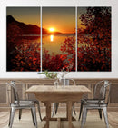 Autumn Sunset Over Lake Canvas Art – Tranquil Nature by MyGreatCanvas | Canvas Wall Art Prints | Photo Prints & Wall Decor