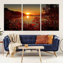 Autumn Sunset Over Lake Canvas Art – Tranquil Nature by MyGreatCanvas | Canvas Wall Art Prints | Photo Prints & Wall Decor