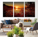 Autumn Sunset Over Lake Canvas Art – Tranquil Nature by MyGreatCanvas | Canvas Wall Art Prints | Photo Prints & Wall Decor
