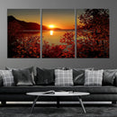 Autumn Sunset Over Lake Canvas Art – Tranquil Nature by MyGreatCanvas | Canvas Wall Art Prints | Photo Prints & Wall Decor