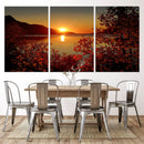 Autumn Sunset Over Lake Canvas Art – Tranquil Nature by MyGreatCanvas | Canvas Wall Art Prints | Photo Prints & Wall Decor