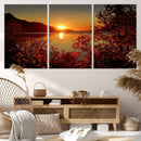 Autumn Sunset Over Lake Canvas Art – Tranquil Nature by MyGreatCanvas | Canvas Wall Art Prints | Photo Prints & Wall Decor