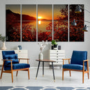 Autumn Sunset Over Lake Canvas Art – Tranquil Nature by MyGreatCanvas | Canvas Wall Art Prints | Photo Prints & Wall Decor