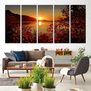 Autumn Sunset Over Lake Canvas Art – Tranquil Nature by MyGreatCanvas | Canvas Wall Art Prints | Photo Prints & Wall Decor