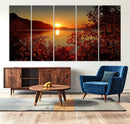 Autumn Sunset Over Lake Canvas Art – Tranquil Nature by MyGreatCanvas | Canvas Wall Art Prints | Photo Prints & Wall Decor