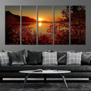 Autumn Sunset Over Lake Canvas Art – Tranquil Nature by MyGreatCanvas | Canvas Wall Art Prints | Photo Prints & Wall Decor