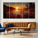 Autumn Sunset Over Lake Canvas Art – Tranquil Nature by MyGreatCanvas | Canvas Wall Art Prints | Photo Prints & Wall Decor