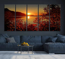 Autumn Sunset Over Lake Canvas Art – Tranquil Nature by MyGreatCanvas | Canvas Wall Art Prints | Photo Prints & Wall Decor