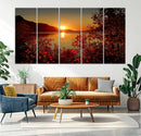 Autumn Sunset Over Lake Canvas Art – Tranquil Nature by MyGreatCanvas | Canvas Wall Art Prints | Photo Prints & Wall Decor