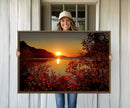 Autumn Sunset Over Lake Canvas Art – Tranquil Nature by MyGreatCanvas | Canvas Wall Art Prints | Photo Prints & Wall Decor