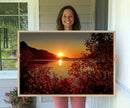 Autumn Sunset Over Lake Canvas Art – Tranquil Nature by MyGreatCanvas | Canvas Wall Art Prints | Photo Prints & Wall Decor