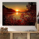 Autumn Sunset Over Lake Canvas Art – Tranquil Nature by MyGreatCanvas | Canvas Wall Art Prints | Photo Prints & Wall Decor