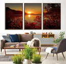 Autumn Sunset Over Lake Canvas Art – Tranquil Nature by MyGreatCanvas | Canvas Wall Art Prints | Photo Prints & Wall Decor