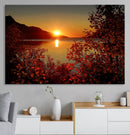 Autumn Sunset Over Lake Canvas Art – Tranquil Nature by MyGreatCanvas | Canvas Wall Art Prints | Photo Prints & Wall Decor