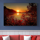 Autumn Sunset Over Lake Canvas Art – Tranquil Nature by MyGreatCanvas | Canvas Wall Art Prints | Photo Prints & Wall Decor