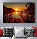 Autumn Sunset Over Lake Canvas Art – Tranquil Nature by MyGreatCanvas | Canvas Wall Art Prints | Photo Prints & Wall Decor