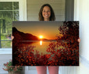 Autumn Sunset Over Lake Canvas Art – Tranquil Nature by MyGreatCanvas | Canvas Wall Art Prints | Photo Prints & Wall Decor
