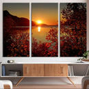 Autumn Sunset Over Lake Canvas Art – Tranquil Nature by MyGreatCanvas | Canvas Wall Art Prints | Photo Prints & Wall Decor