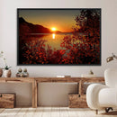 Autumn Sunset Over Lake Canvas Art – Tranquil Nature by MyGreatCanvas | Canvas Wall Art Prints | Photo Prints & Wall Decor
