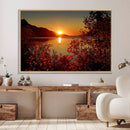 Autumn Sunset Over Lake Canvas Art – Tranquil Nature by MyGreatCanvas | Canvas Wall Art Prints | Photo Prints & Wall Decor