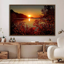Autumn Sunset Over Lake Canvas Art – Tranquil Nature by MyGreatCanvas | Canvas Wall Art Prints | Photo Prints & Wall Decor