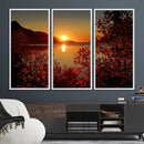 Autumn Sunset Over Lake Canvas Art – Tranquil Nature by MyGreatCanvas | Canvas Wall Art Prints | Photo Prints & Wall Decor