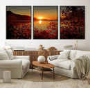 Autumn Sunset Over Lake Canvas Art – Tranquil Nature by MyGreatCanvas | Canvas Wall Art Prints | Photo Prints & Wall Decor