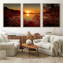 Autumn Sunset Over Lake Canvas Art – Tranquil Nature by MyGreatCanvas | Canvas Wall Art Prints | Photo Prints & Wall Decor