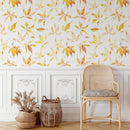 Yellow Fall Leaves Wallpaper - Removable Wallpaper