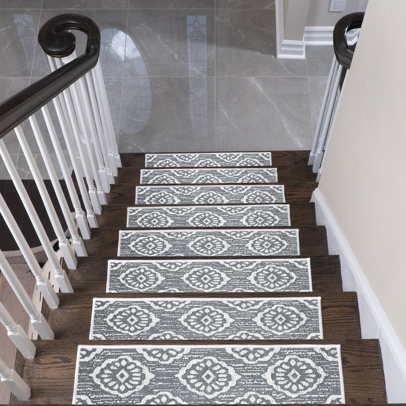 New Age Flower Design 9" X 28" Stair Treads