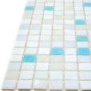 Cotton White 12x12 Glossy Glass Uniform Square Mosaic Tile (20 pack, 20 sq ft/case) - Sample