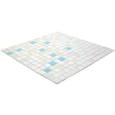 Cotton White 12x12 Glossy Glass Uniform Square Mosaic Tile (20 pack, 20 sq ft/case) - Sample