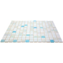 Cotton White 12x12 Glossy Glass Uniform Square Mosaic Tile (20 pack, 20 sq ft/case)