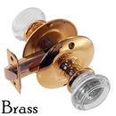 Round Glass Doorknob Set with Large Rosette by Restoration Supplies