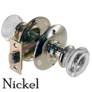 Round Glass Doorknob Set with Large Rosette by Restoration Supplies