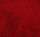 DaDa Bedding Burgundy Red Shaggy Soft Chenille Noodle Carpet Rug Bath Mat
