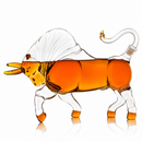 Charging Bull Heads Forward Animal Liquor Decanter